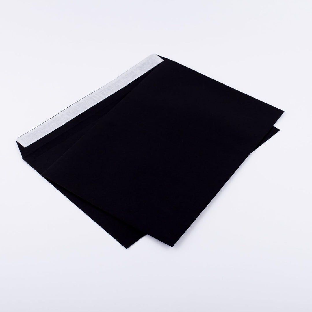 Briefumschläge DIN C5 162 x 229 mm schwarz 120g/m² ohne Fenster haftklebend (314A) (500), 500