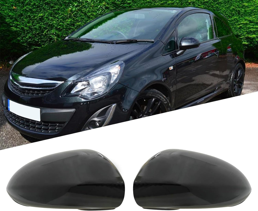 KYYET Rückspiegel-Abdeckkappe für Seitentür, kompatibel mit Corsa D 2006–2014 & Corsa E 2014–2019 (g