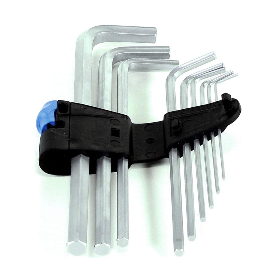 Wera 05022130001 950/9 L Hex-Plus HF 1 Winkelschlüsselsatz, metrisch, gestellverchromt, mit Haltefun
