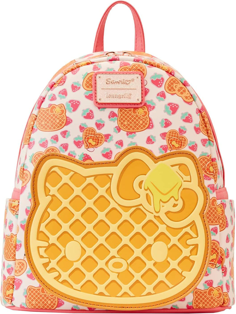 Loungefly Mini Backpack Hello Kitty Breakfast Waffle Nue offiziell Sanrio Rosa One Size