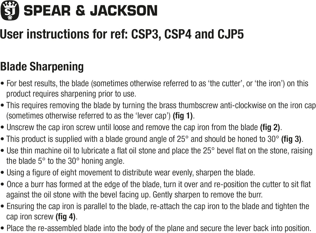 Spear & Jackson CSP3 Tischler-Putzhobel Nr. 3 No. 3, No. 3