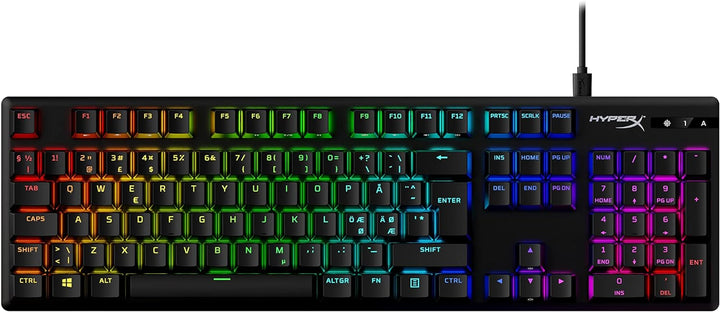 HYPERX Alloy Origins PBT-Mechanische Gaming Tastatur, PBT Keycaps, Tastenkappen, RGB, Mechanische Sw