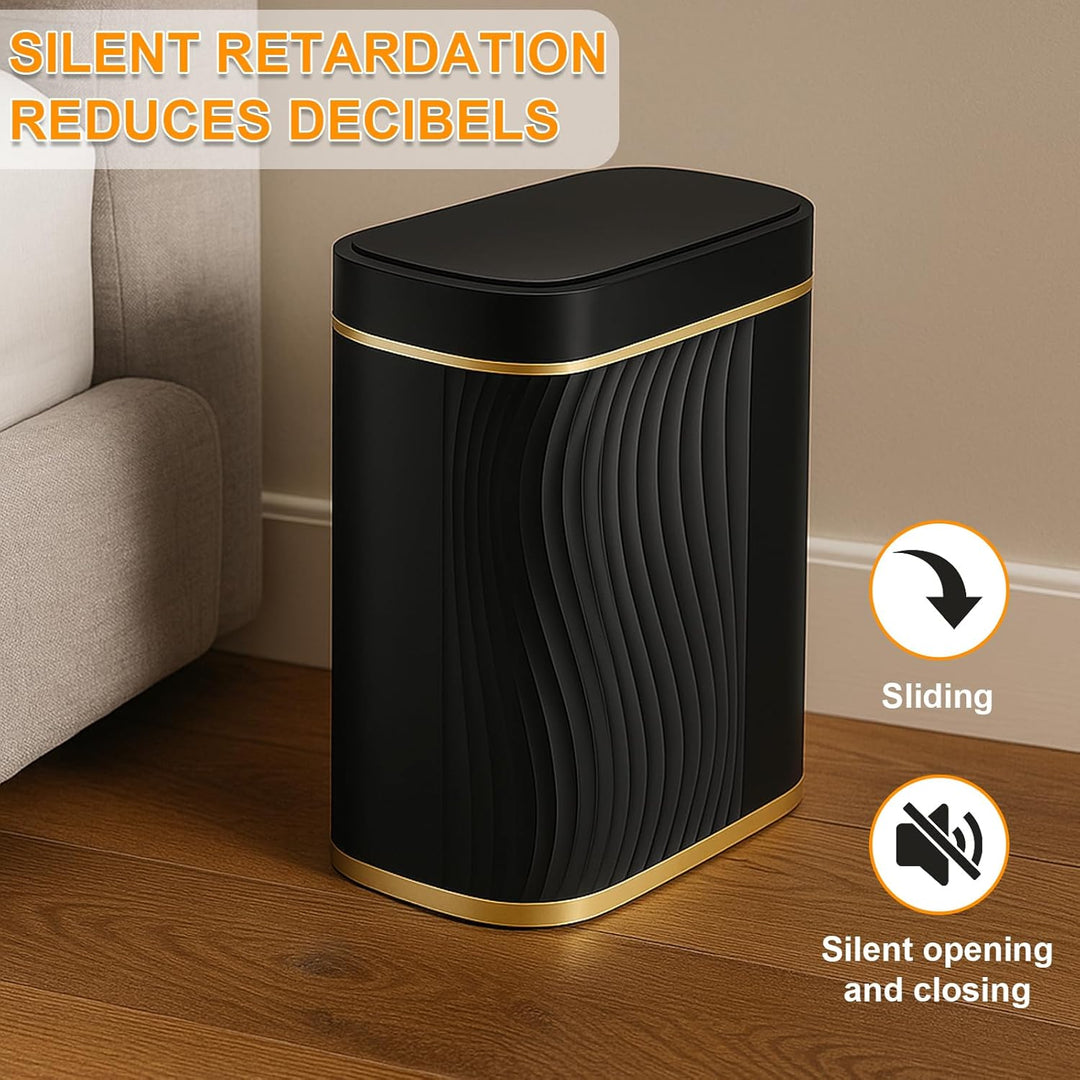 Mülleimer 8l, Smart Sensor Mülleimer Küche mit Deckel, Kosmetikeimer, Mülleimer Bad, Geruchsdicht &