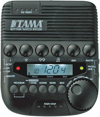 Tama Rhythm Watch RW200 Schlagzeuger-Metronom + keepdrum Drumsticks 1 Paar