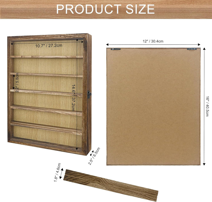 FramePro 3D Bilderrahmen 30x40 Grosse Schattenbox Vitrine Rahmen mit Glasfenstertür Erinnerungsstück