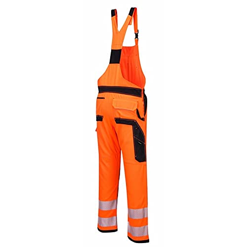 Portwest PW344 - PW3 Hi-Vis Bib & Brace (Small, Orange/Black), S Orange