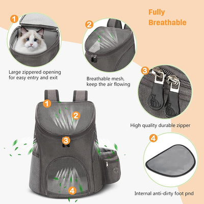 PETCUTE Hunderucksack Katzenrucksack Rucksack für kleine Hunde Haustiertragetasche Taschen mit Abneh