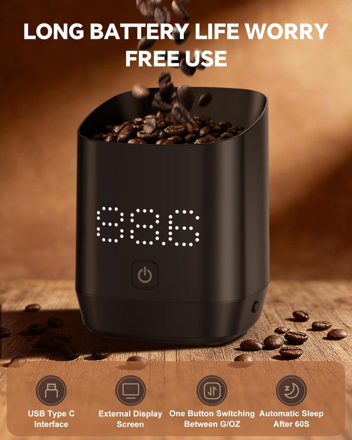 Kaffee Waage, Digital Kaffeewaage för Espresso & Pour-Over, Kaffeewaage mit Timer Barista Zubehör, M