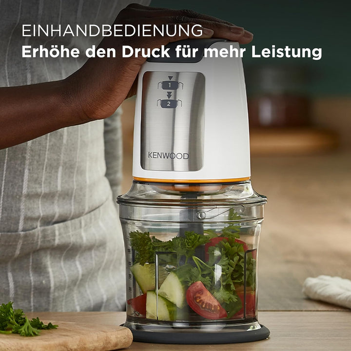 Kenwood Küchengeräte Easy Chop CHP61.100WH Zerkleinerer, elektrischer Mini Universalzerkleinerer mit