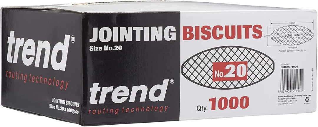 Trend 1000 Stück zertifizierte Buchenholz Nr. 20 Verbindungsdübel für Holzbearbeitung, Tischlerei, M