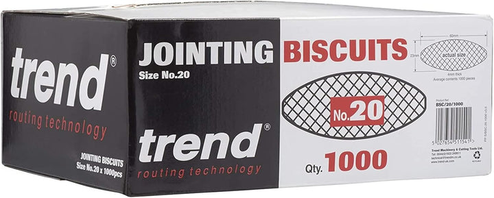 Trend 1000 Stück zertifizierte Buchenholz Nr. 20 Verbindungsdübel für Holzbearbeitung, Tischlerei, M