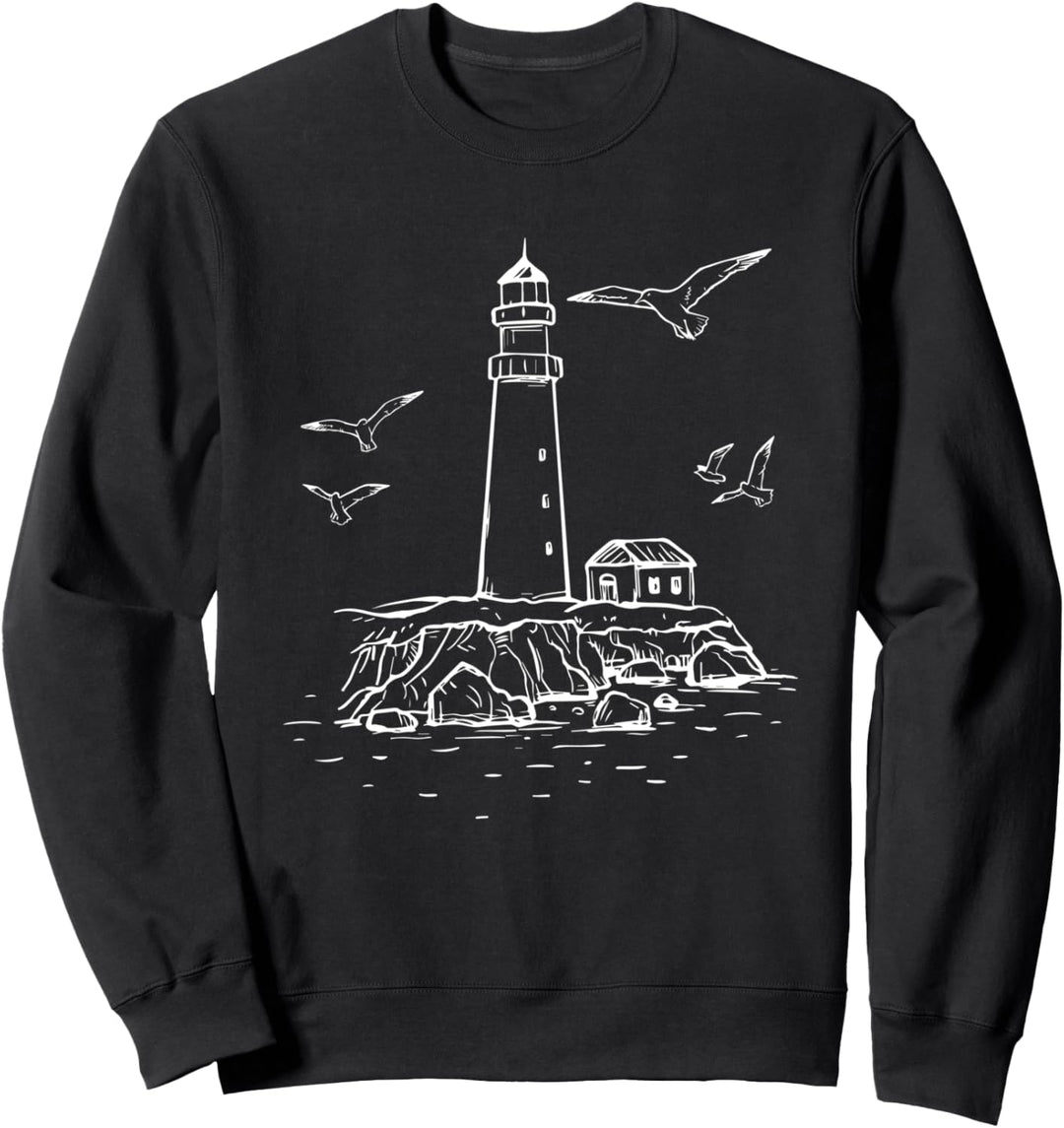 Vintage Leuchtturm I Strand Leuchttürme Küste Sommer Sweatshirt