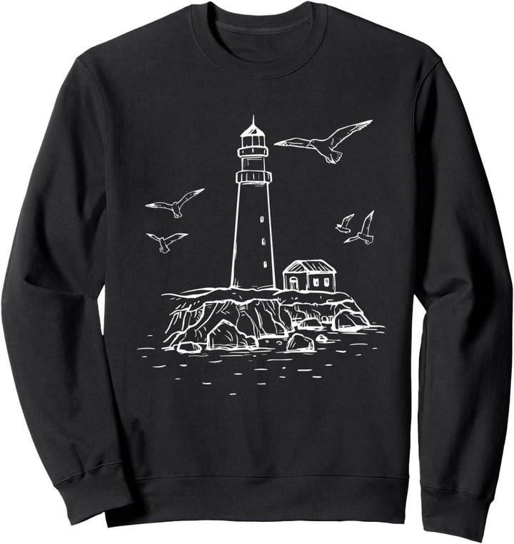 Vintage Leuchtturm I Strand Leuchttürme Küste Sommer Sweatshirt