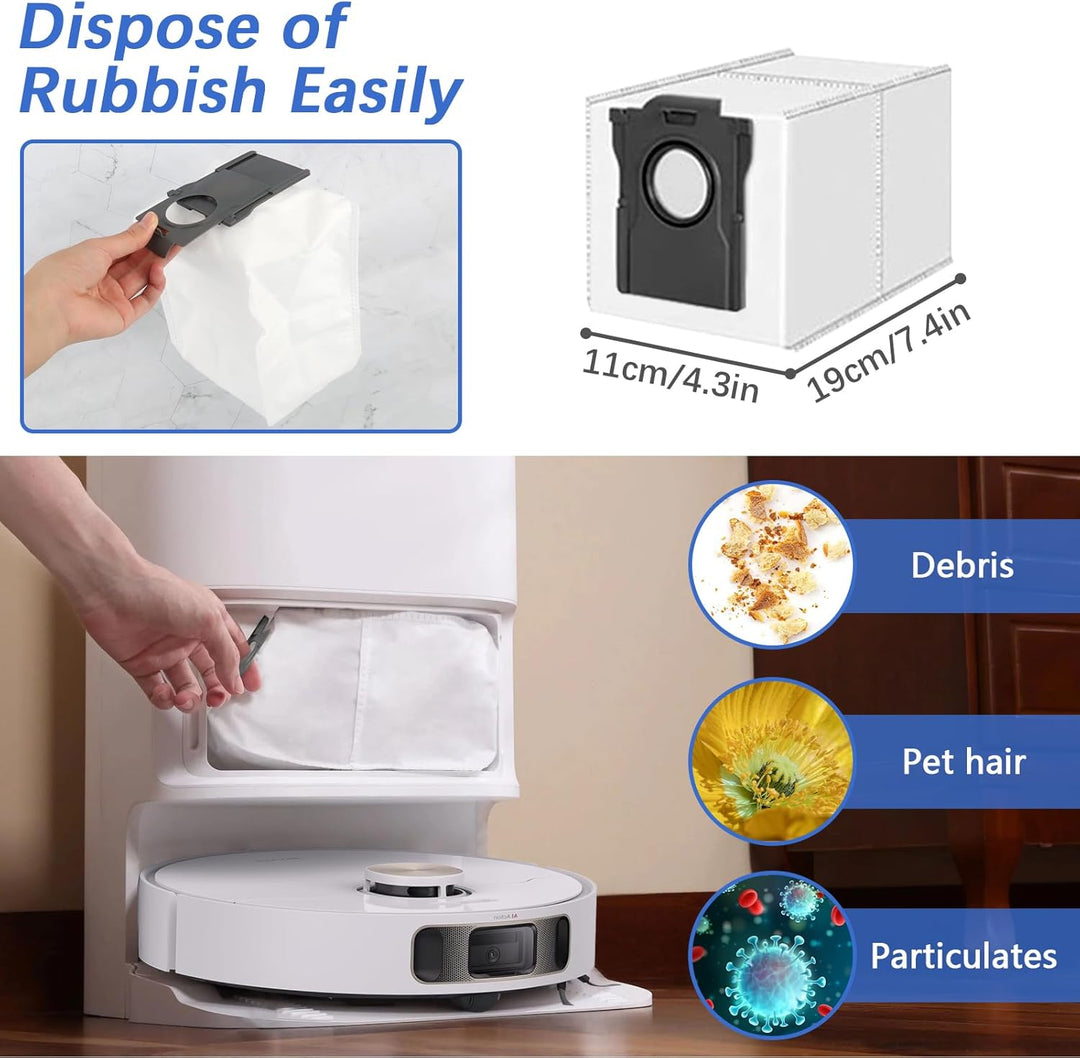24 Stück Zubehör für Dreame L10s Ultra Gen 2/L10s Pro Ultra Heat/X30 Ultra/Mova E30 Ultra Saugrobote