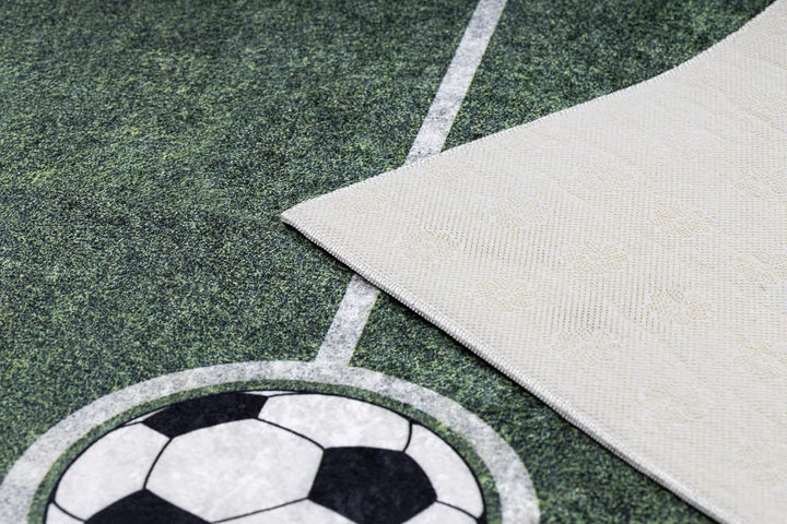 Kinderteppich Bambino Waschteppich Spielfeld, Fussball, für Kinder Anti-Rutsch - grün 160x220 cm 160