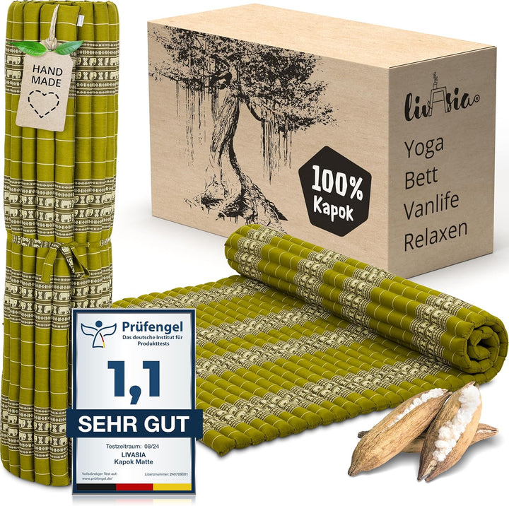 livasia Rollmatte Rollmatratze L-200x110x4,5cm, Gästebett Gästematratze 1 Person, Reisebett Kofferra