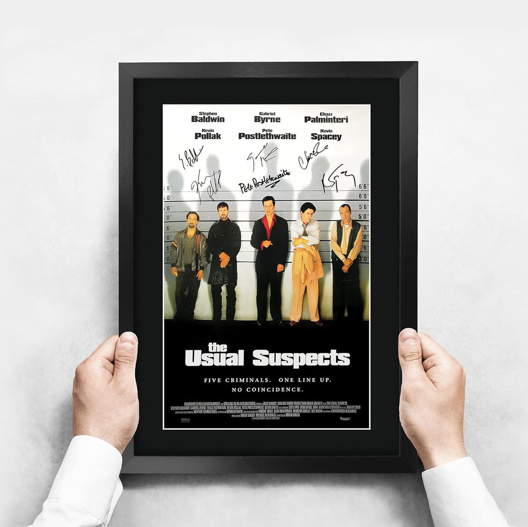 HWC Trading FR A3 The Usual Suspects Kevin Spacey, Gabriel Byrne Geschenke Geduckter Poster Signiert