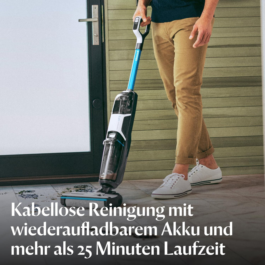 Bissell CrossWave HF3, Kabelloser Nass Trockensauger, Saugen & Wischen in Einem, Leichtgewichtiger N