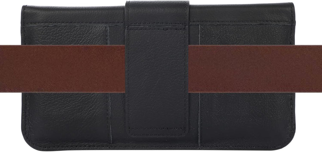 DYIGO Horizontale Gürteltasche aus echtem Leder für Herren, Kupplung für iPhone 13/14/15/16/17/Pro/P