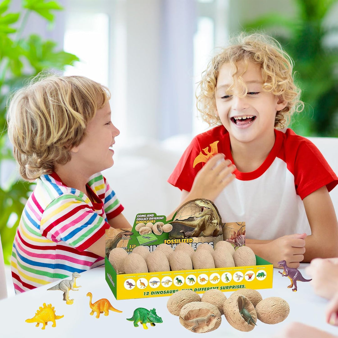 Dinosaurier Ausgrabungsset für Kinder, 12 Stk. Dino Ei Zum Ausgraben Figuren Dinosaurier Eier Ausgra