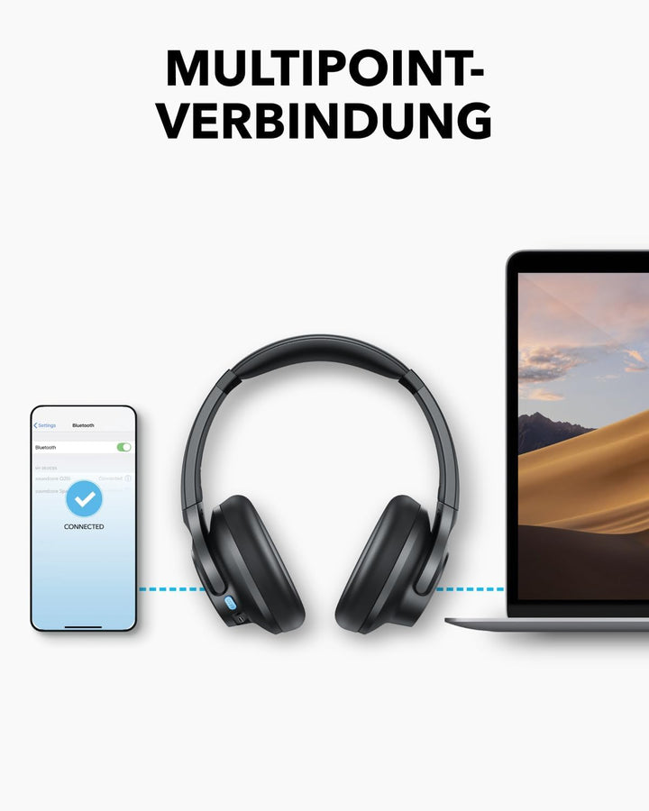 soundcore Q11i Wireless Over-Ear Bluetooth-Kopfhörer von Anker, tiefer Bass, 60h Spielzeit, Hi-Res A