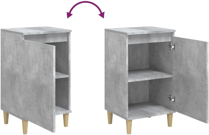 vidaXL Nachttisch, Nachtschrank mit 2 Fächern 1 Tür, Beistelltisch für Wohnzimmer Schlafzimmer, Nach