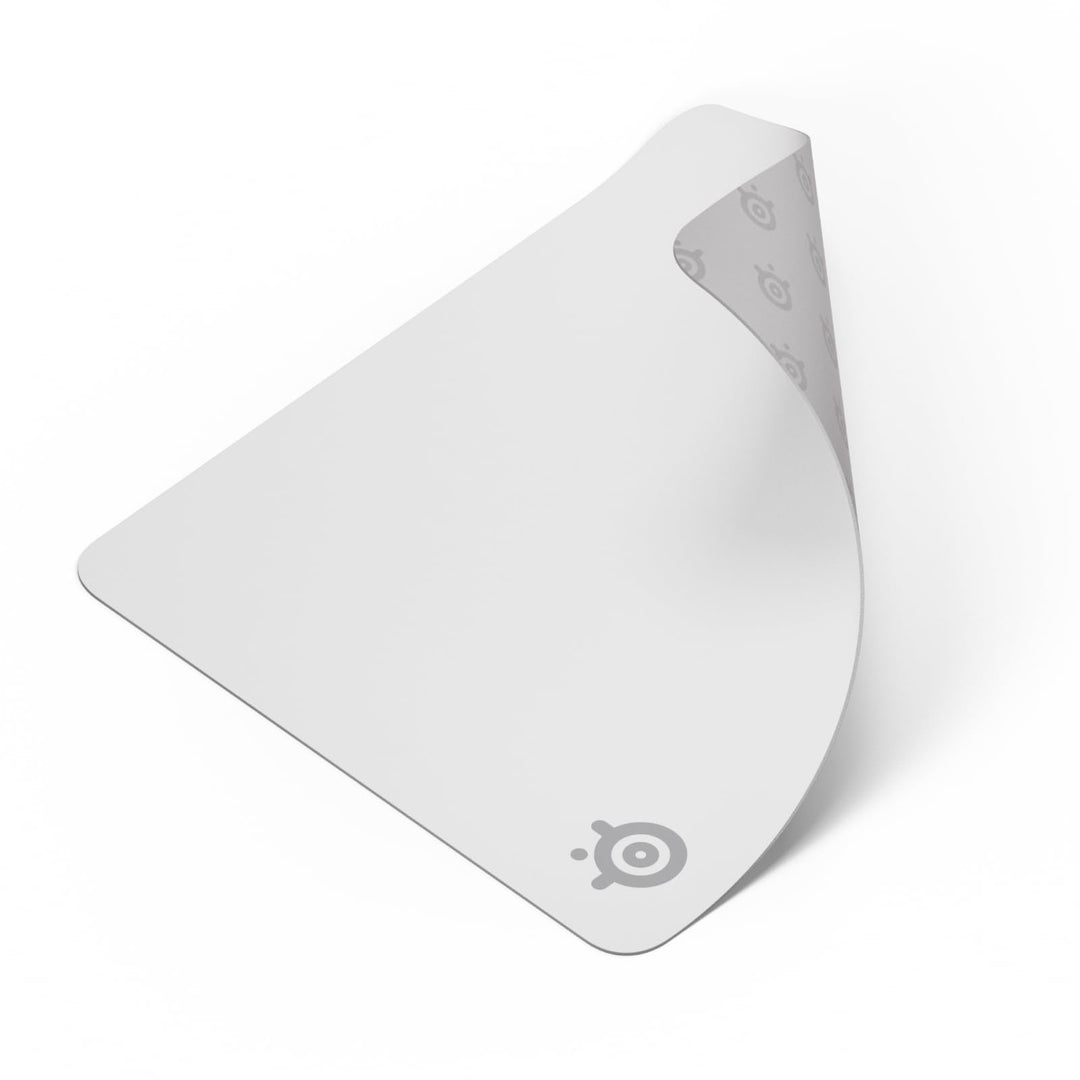 SteelSeries QcK Mauspad (Gross) – Weiss – Anti-Rutsch-Gummierung auf der Unterseite – Bestes Trackin