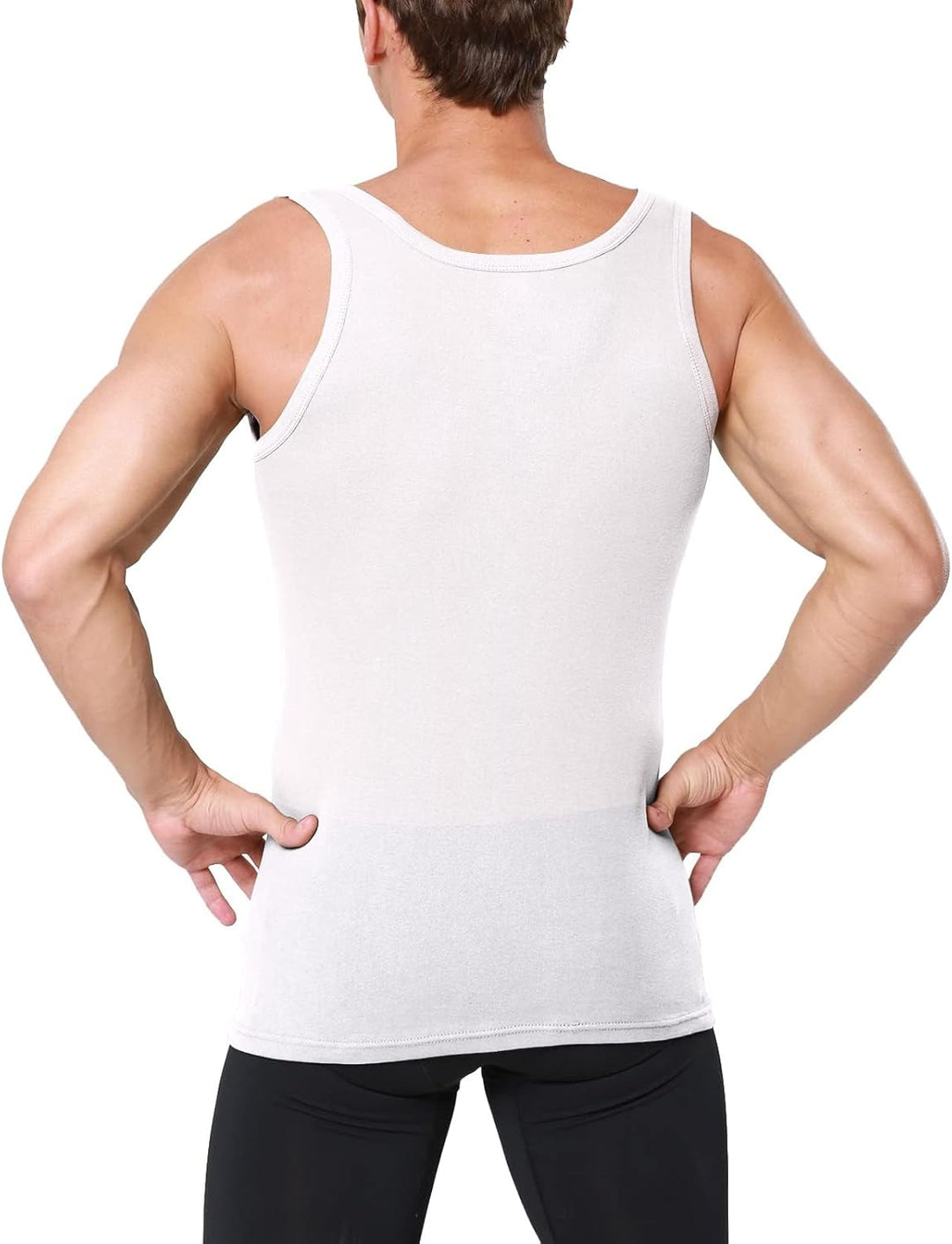 Unterhemd Herren 3/5er Pack Tank Top Baumwolle Männer Schwarz Weiss Mehrfarbig S 5x Weiss, S 5x Weis