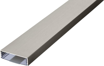 Flacher Design Kabelkanal Edelstahl gebürstet aus Aluminium selbstklebend 50 mm x 15 mm Alunovo Kabe