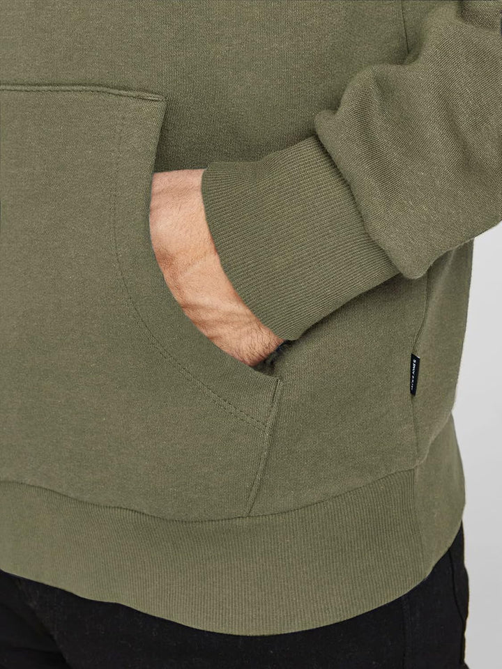 JACK & JONES Male Kapuzenpullover Logo Kapuzenpullover XS Grün (Dusty Olive/Reg Fit), XS Grün (Dusty