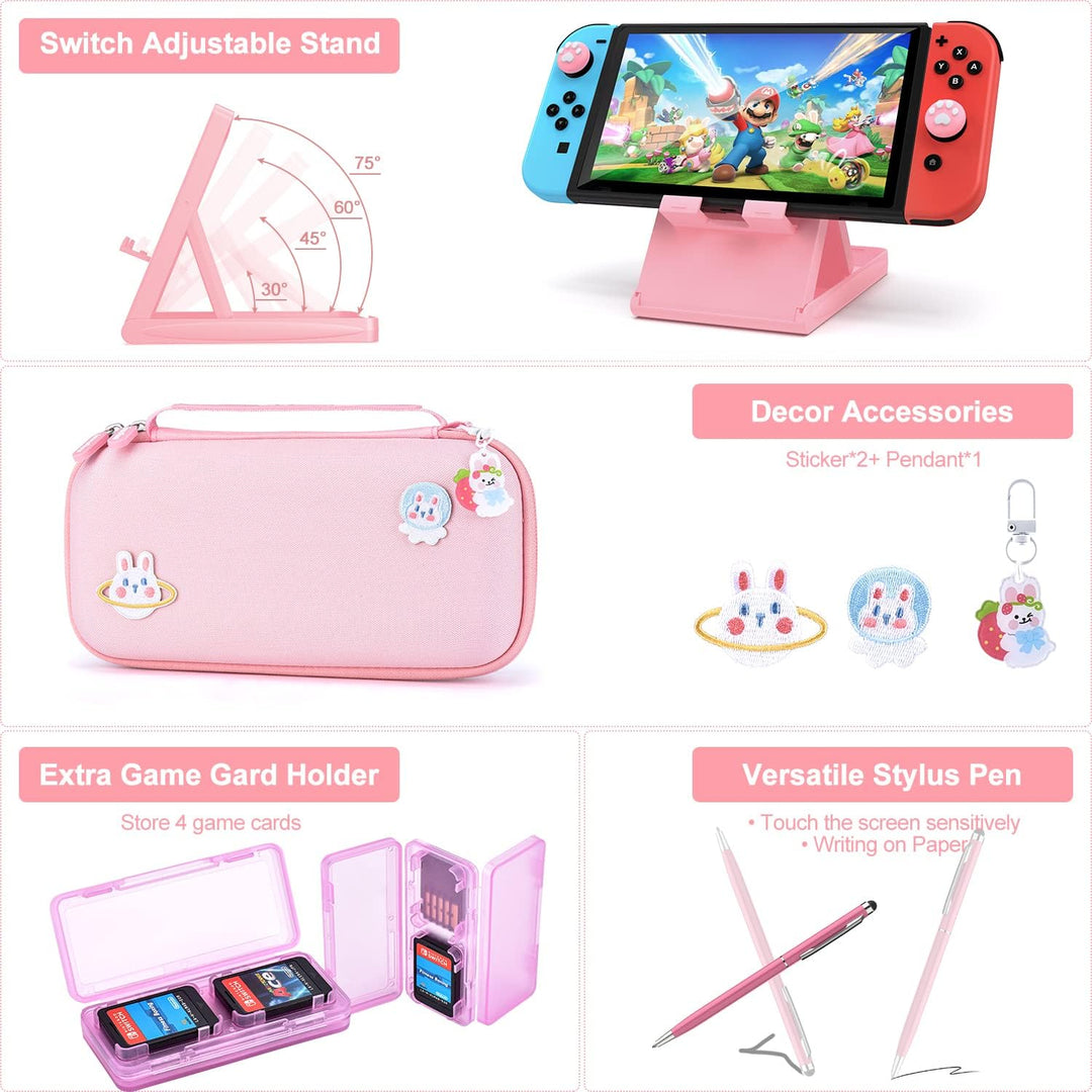 Switch Tasche für NS Switch - innoAura 18 in 1 Switch Zubehör mit Switch Hülle, Switch Hülle, Switch