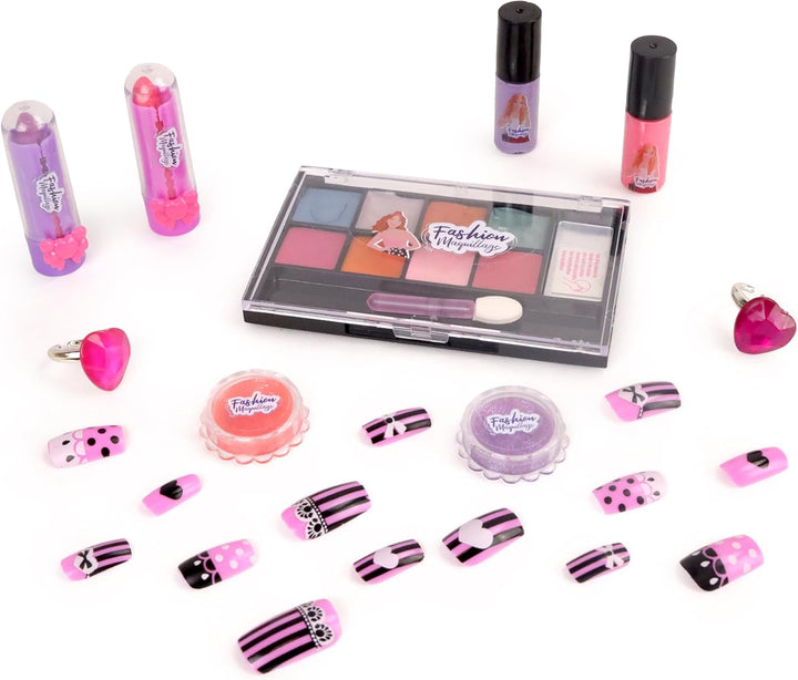 Beauty-Koffer - Make-up - 258009 - Rosa - Kunststoff - Spiel für Kinder - Nägel - Schönheit - Empfin