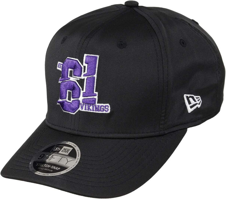 New Era NFL Cap 9fifty verstellbar Snapback Sideline American Football 2019 2020 Vikings-Black S-M,