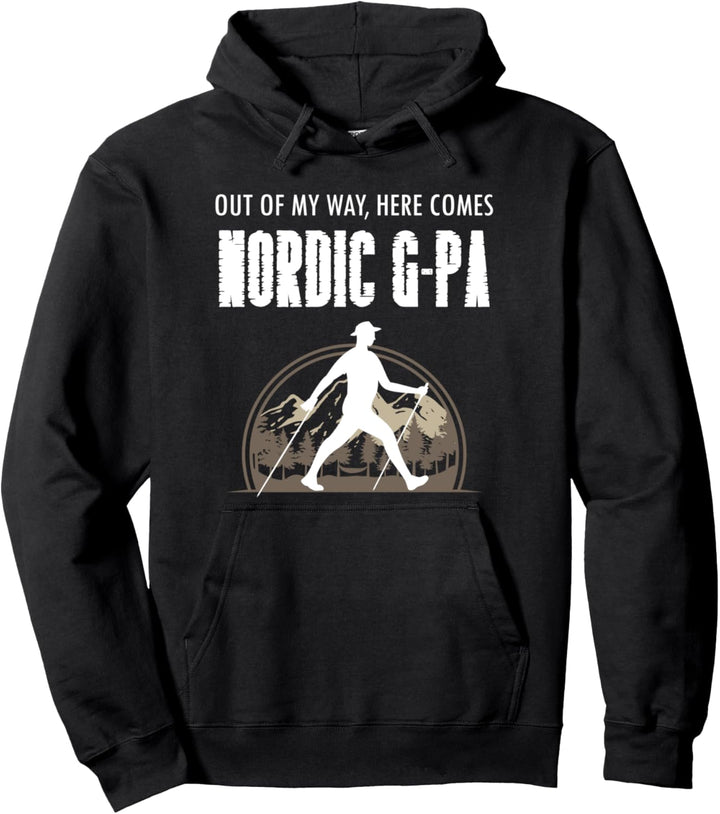 Opa Geschenk Idee "Nordic Opa", Nordic Walking Motivation Pullover Hoodie