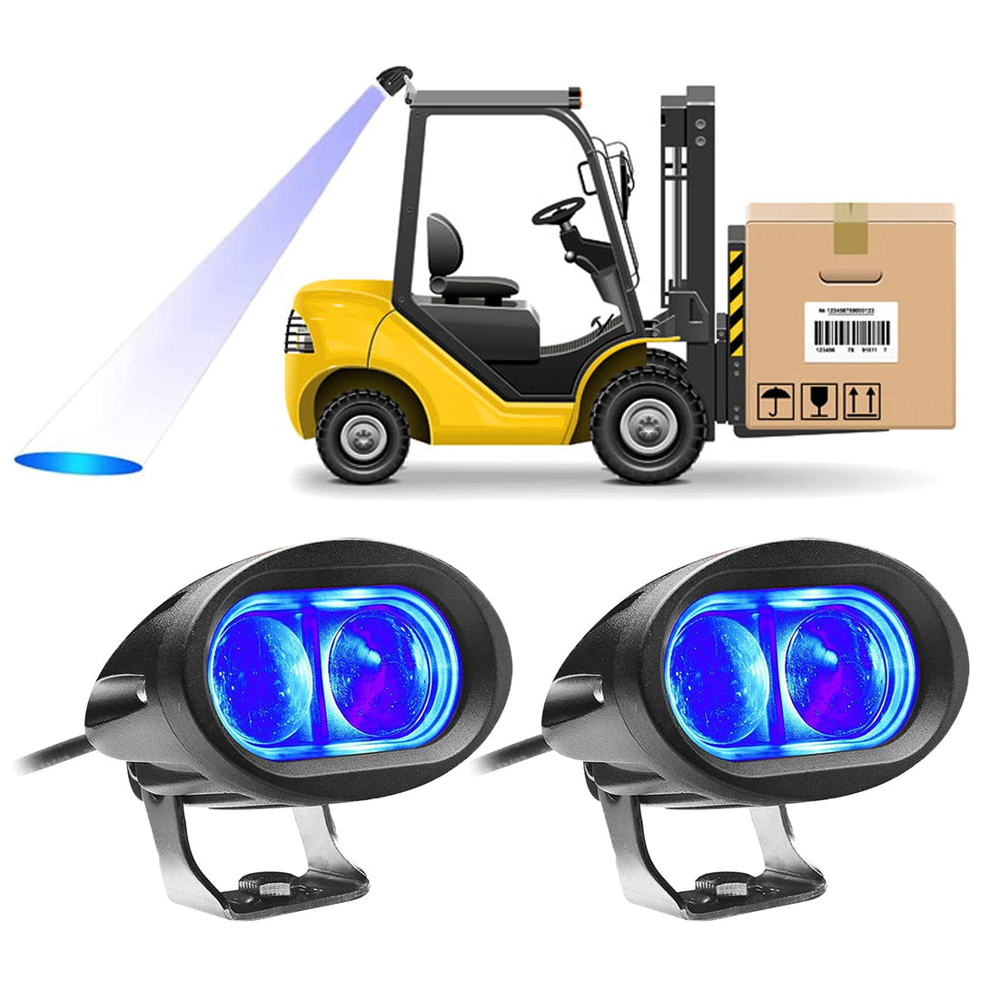 Dinfu 20W Led Blau Gabelstapler Licht, 2PCS Warenhaus Sicherheitswarnleuchte 12-80V …, 2PCS