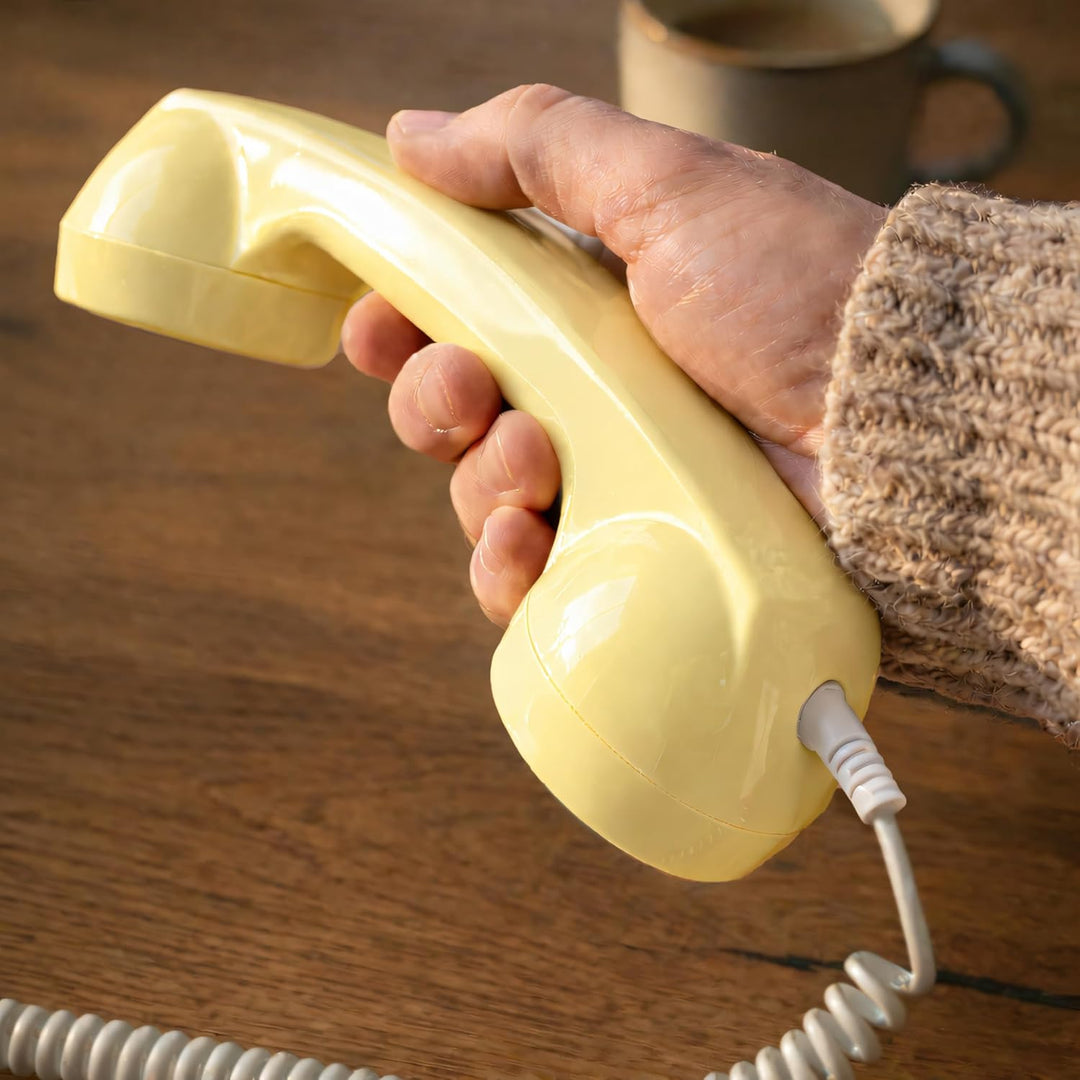 Opis 60s Micro - Retro Handyhörer für Android Smartphones, Tablets, Notebooks und Handys in der Form
