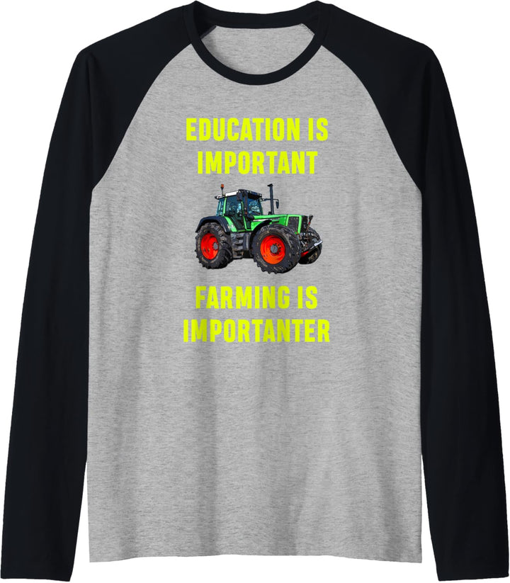 Trecker Traktor Landwirt Kinder Landwirtschaft Geschenk Raglan