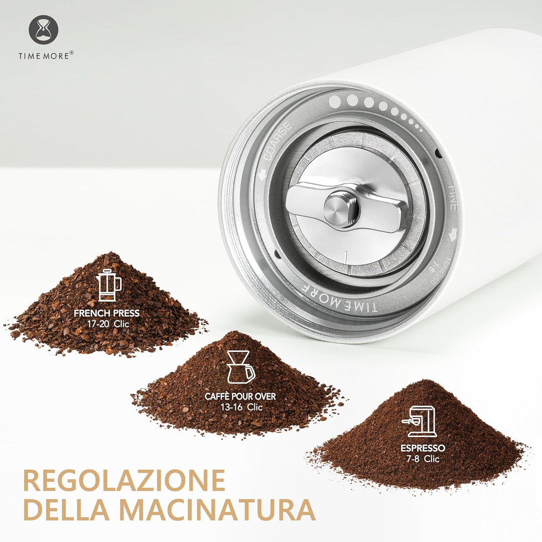 TIMEMORE Chestnut C3s PRO Kaffeemühle Manuell, Upgrade Integrierte Ganzmetallgehäuse, Handkaffeemühl