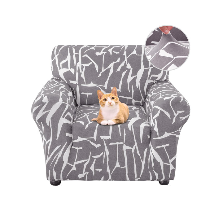 Jaotto Sofabezug 1 Sitzer Elastischer Stretch Spandex Sofa Überwürfe Sofahusse Antirutsch Waschbar S