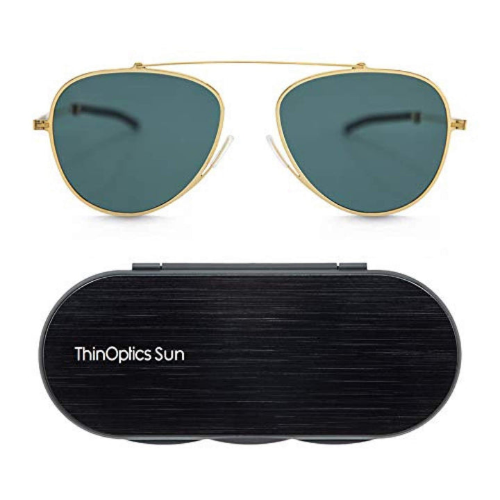 ThinOptics Ultradünne Polarisierte Sonnenbrille – 100% UV-Schutz – Unisex für Damen und Herren, inkl