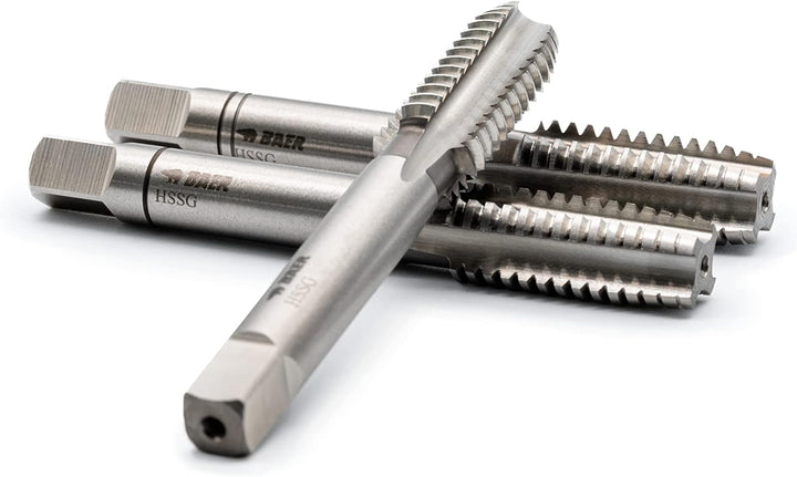 BAER Handgewindebohrersatz HSSG, Handgewindebohrerset 3-tlg. Satz M 8 x 1,25 - Gewindeschneider - Ge