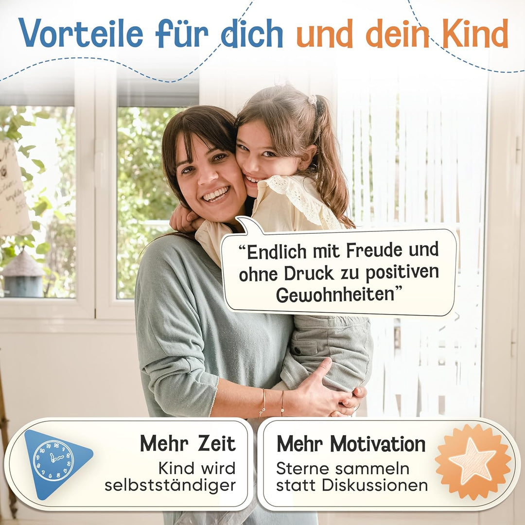 LIKARTO Belohnungstafel Kinder – [DAS ORIGINAL] – Montessori Aufgabenplaner & Magnettafel – individu