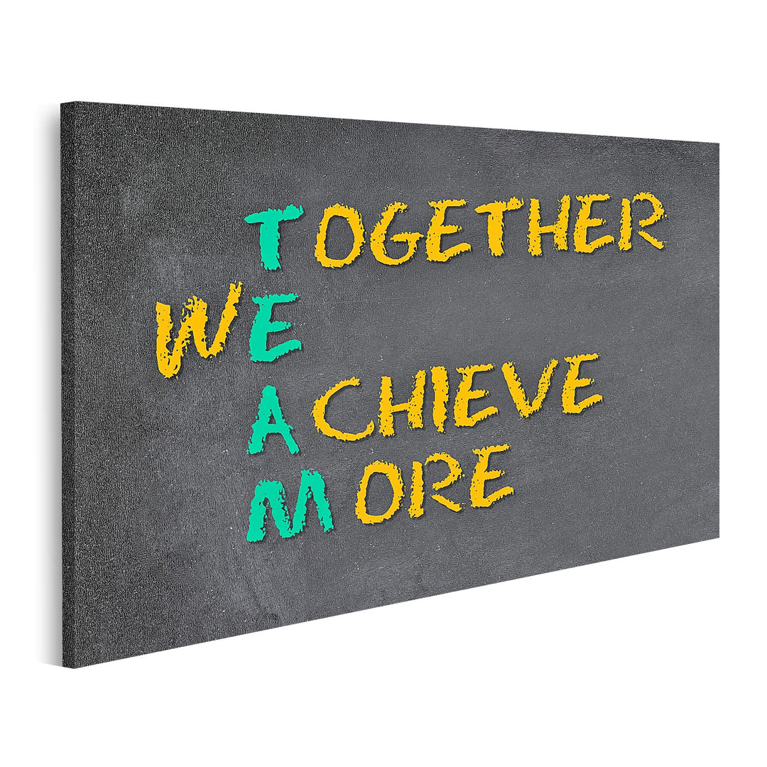 islandburner Bild auf Leinwand Team Work Motivation Mitarbeiter Für Büro Office Chef Besprechungsrau
