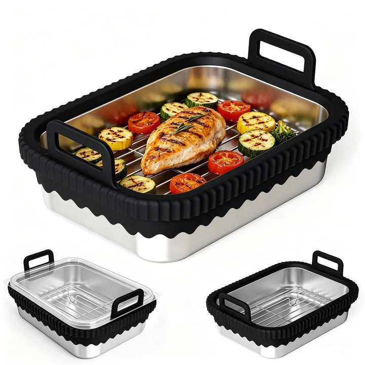 Auflaufform Airfryer für COSORI Heissluftfritteuse 2 Kammern/Ninja Heissluftfritteuse AF400EU/DZ400E