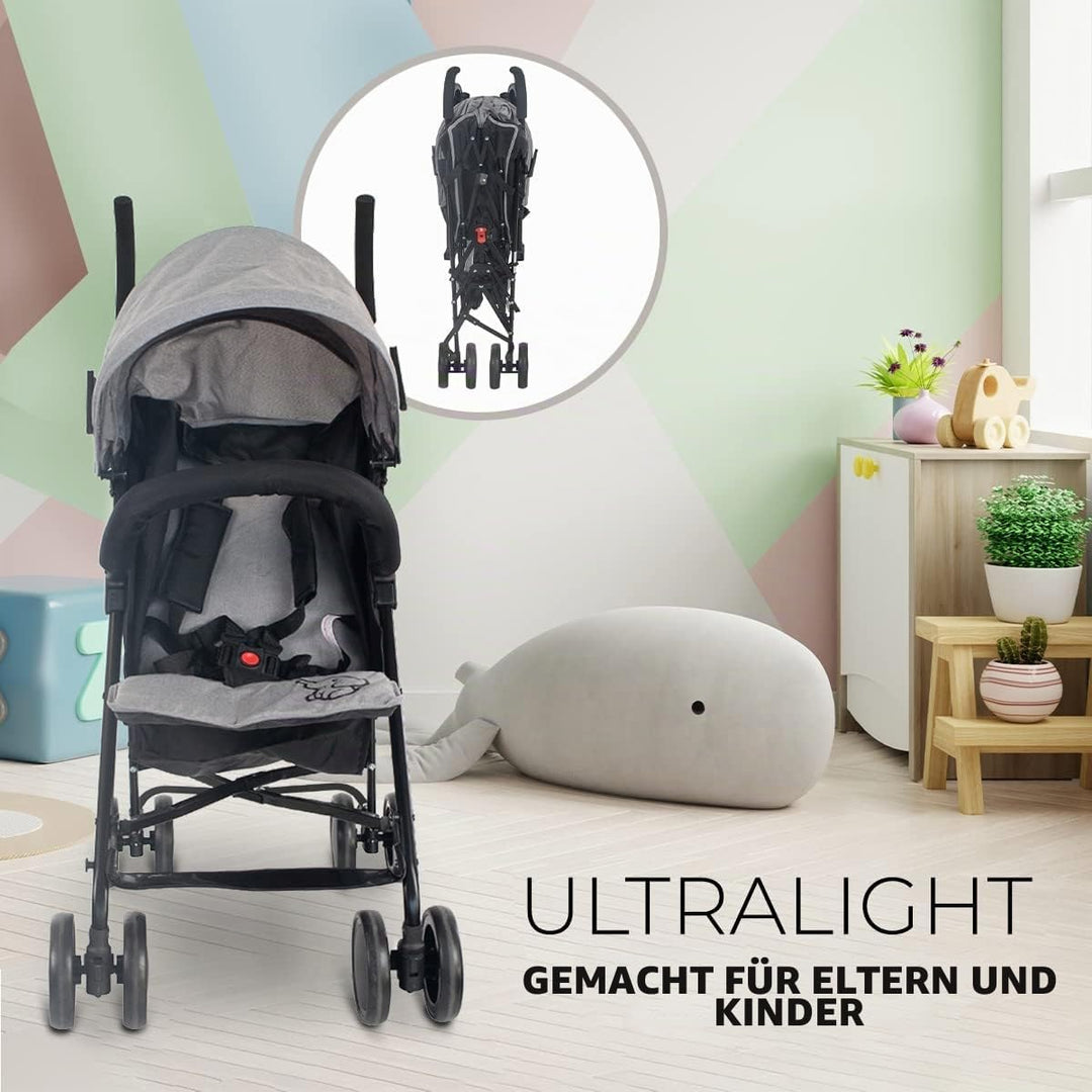 Mobiclinic®, Kinderwagen, Buggy, Elefant, Verstellbare Rückenlehne, Doppeltes Sicherheitssystem, Abn