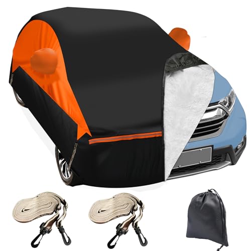 Vollgarage für VW Tiguan SWB 2007–2024, 6-lagige Outdoor Autoabdeckung mit Baumwolle, wasserdicht, R