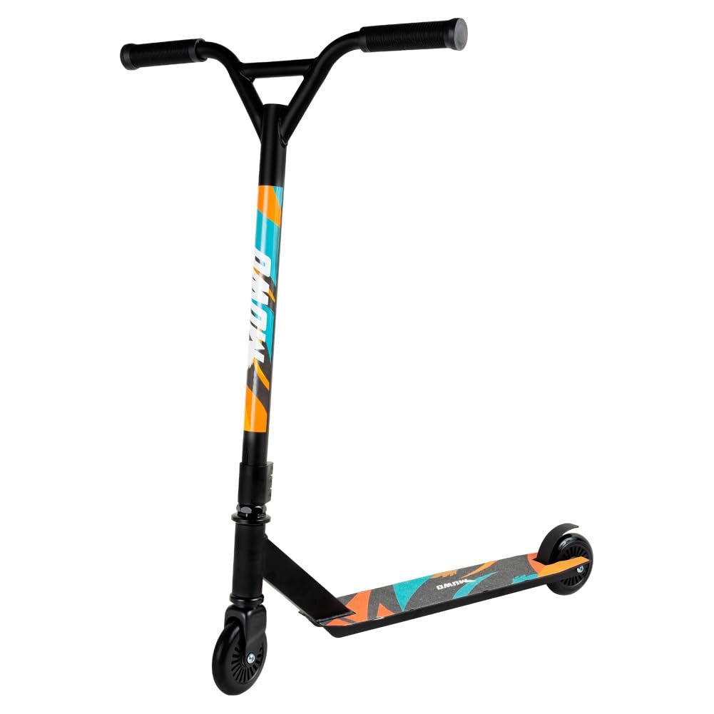 MUWO Halfpipe Stunt Scooter - Robuster Tretroller für Action und Tricks. Mit Rutschfester Trittfläch