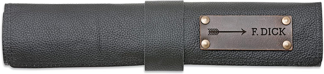 F.DICK Leder-Rolltasche (ohne Bestückung, schwarz, ausgerollt 47x45cm) 8106801-01 ohne Inhalt, ohne