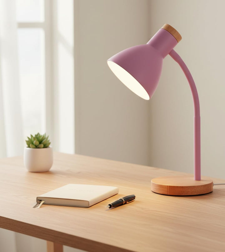 Bel Air Home - Schreibtischlampe ARGOS Serie, Holz, E-27 (GLÜHLAMPE NICHT ENTHALTEN) stilvolle Beleu