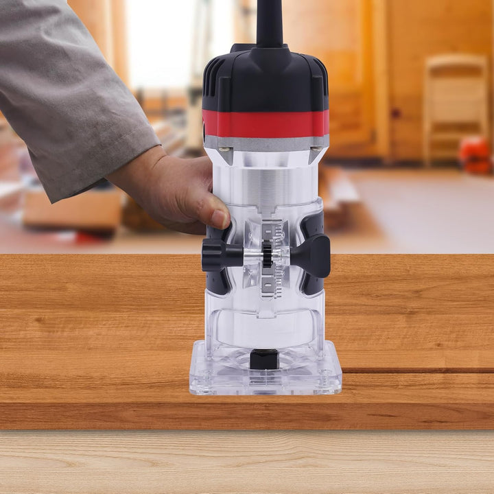 Elektrische Oberfräse 800W, Holzschneider Trim Router 220V 30000r/min Trimmfräser Aluminium für Der